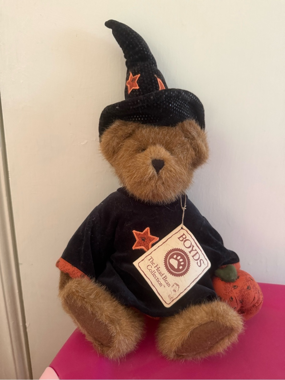 Boyds Bear Halloween Witch Plush - Brown, Black, Orange - Picture 2 of 5